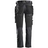 Snickers 6241 5804 AllroundWork Stretch Trousers Holster Pockets - Steel Grey/Black
