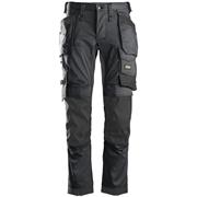 Snickers 6241 5804 AllroundWork Stretch Trousers Holster Pockets - Steel Grey/Black