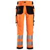 Snickers 6243 High-Vis Class 2, Stretch Trousers Holster Pockets - Hi-Vis Orange/Black
