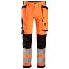 Snickers 6243 High-Vis Class 2, Stretch Trousers Holster Pockets - Hi-Vis Orange/Black