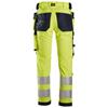 Snickers 6243 High-Vis Class 2, Stretch Trousers Holster Pockets - High Vis Yellow/Black
