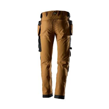 Snickers 6244 Allround Work Canvas Stretch Trousers Holster Pockets Brown/Black