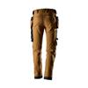 Snickers 6244 Allround Work Canvas Stretch Trousers Holster Pockets Brown/Black