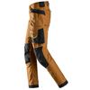Snickers 6244 Allround Work Canvas Stretch Trousers Holster Pockets Brown/Black