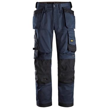 Snickers 6251, AllroundWork, Stretch Loose fit Work Trousers Holster Pockets - Navy/Black