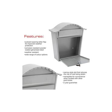 Burg-Wachter MB01FG Classic Post Box French Grey