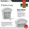 Burg-Wachter MB06 Classic 2 Post Box Matt White