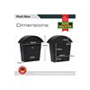 Burg-Wachter MB06BK Classic 2 Post Box Matt Black