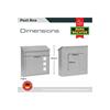 Burg-Wachter MB08S Aire Silver Post Box