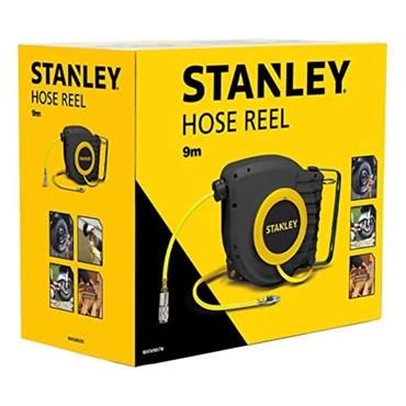 Stanley 9045698STN 9M Air Hose Reel with Quick Connect Fittings (6.5x10mm)
