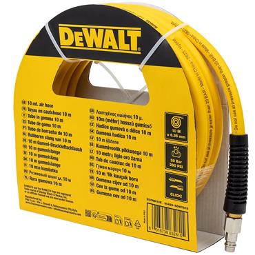 Dewalt DXCMH10E 10m PVC Air Hose with 1/4" Quick Release Couplers (8x12mm)