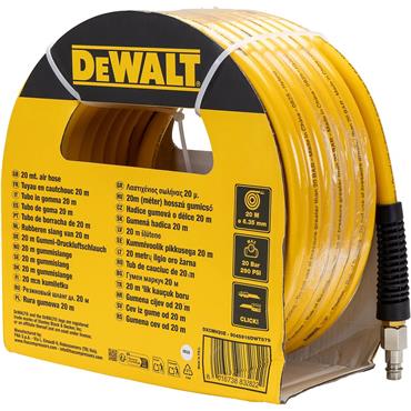 Dewalt DXCMH20E 20m PVC Air Hose with 1/4" Quick Release Couplers (8x12mm)