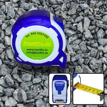 Advent Quantum ToolFix Measuring Tape Blue/White 8m/26ft x 25mm Wide Blade