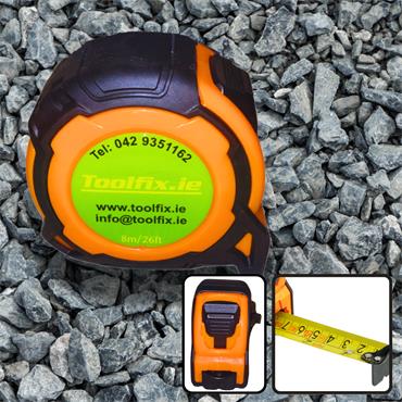 Advent Quantum ToolFix Measuring Tape Black/Orange 8m/26ft x 25mm Wide Blade