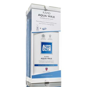 Autoglym Rapid Aqua Wax Complete Kit Wax + Microfibre Cloths Carnauba Based Wax