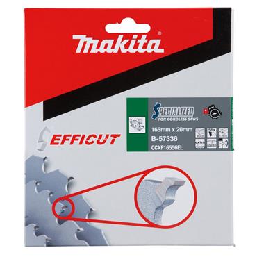 Makita B-57336 Efficut Tct Saw Blade 165X20X56T Plunge Saw