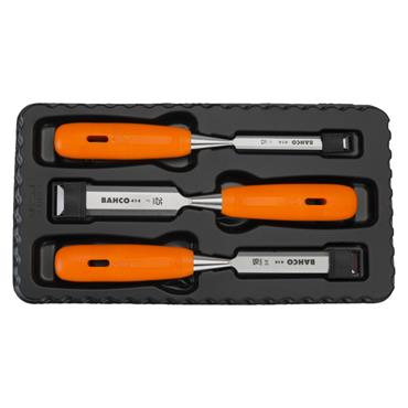 Bahco Chisel Set with Polypropylene Handle - 3 Pcs/Cardboard Box 414-S3-EUR