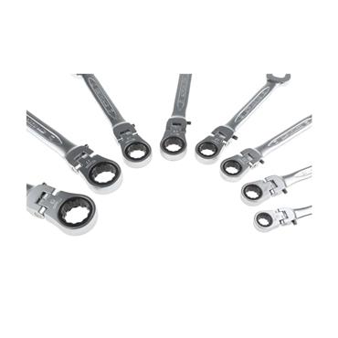 Bahco Swivel Head Combi Ratchet Wrench Set 41RM/SH8