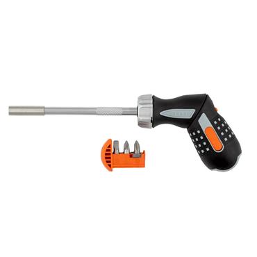 Bahco 808050P Ratcheting Bit Holder Screwdriver – Pistol Grip (6 Pieces)