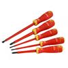 Bahco Fit 5 Piece VDE Insulated Slotted and Pozidriv Screwdriver Set B220.015
