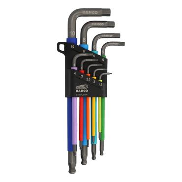 Bahco BAH-C1997LM-9P 9p coloured hex key set