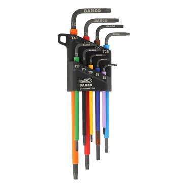 Bahco C1997TORX/9P Long TORX Coloured L-Key 9 Piece Set