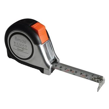 Bahco MTS-8-25-E 8m Stainless Steel Metric/Imperial Reversible Measuring Tape - Magnetic Tip