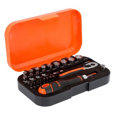Bahco S34MC8H 1/4" Square Drive Socket and Bit Set