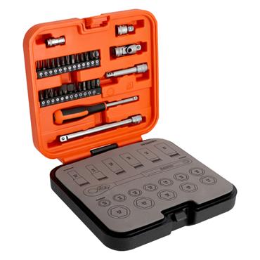 Bahco S51MC3H 3/8" Square Drive Standard and Deep 51 Pc Socket Set