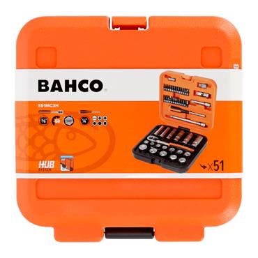 Bahco S51MC3H 3/8" Square Drive Standard and Deep 51 Pc Socket Set