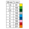 Beta 96BP-Cl/SC9-9pc Coloured Ball Head Offset Key Wrench