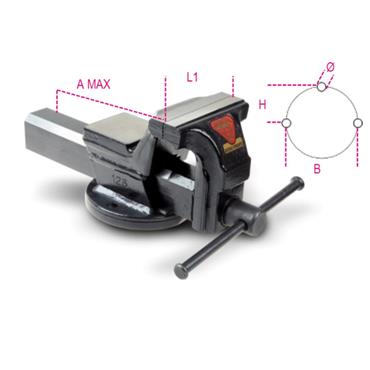 Beta 1599F 150-Parallel Bench Vices Steel-Forged 21kg