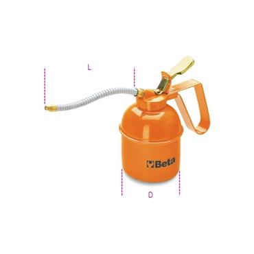 Beta 1751N 500-Metal Pressure Oil Cans Flexible Spouts 500ml