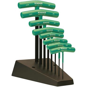 Bondhus TTHX8 T-Handle Torx Hex 8pcs Set+Stand TX9-TX40