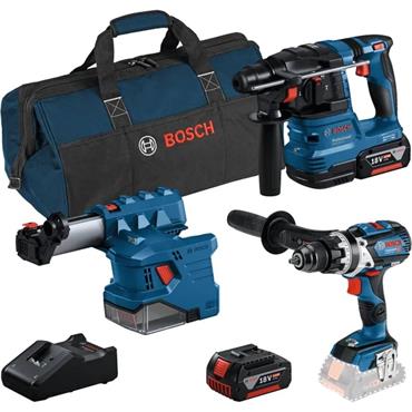 Bosch 18V 3 Piece Cordless Combo In Kit Bag (2x4.0Ah)