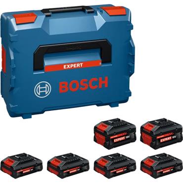 Bosch EXPERT 18V 4x 4.0Ah EXBA18V-40 + 2xEXBA18V-80 8.0Ah Batteries in L-BOXX