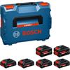 Bosch EXPERT 18V 4x 4.0Ah EXBA18V-40 + 2xEXBA18V-80 8.0Ah Batteries in L-BOXX