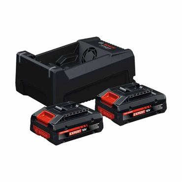 Bosch EXPERT 18V Starter Set (2x EXBA18V-40 18V 4.0Ah & GAL 12V/18V-80 Charger)