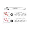 Bosch PRO Replacement 40cm Saw Chain (1.1mm, 0.325") Professional 