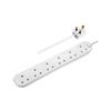 Masterplug BSG3N-MP 6 Skt 3m 13a Ext Lead White