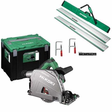 HiKOKI C3606DPA 36V MultiVolt Brushless Plunge Cut Saw (Bare Unit) + 4 Piece Guide Rail Kit 