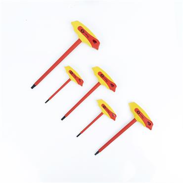 CK VDE Insulated T-handle Hex Keys - 5 pc set  T4422 SET