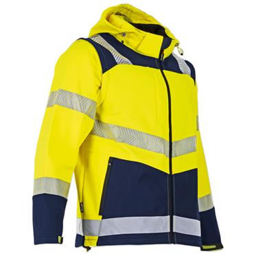 LMA Viseur 3 Layer Softshell Jacket - Hi-Vis Yellow/Navy