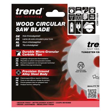 Trend Craft saw blade 115 x 24 teeth x 9.5mm CSB/11524