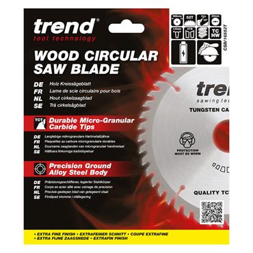 Trend Craft saw blade 165mm x 52 teeth x 20 thin CSB/16552T