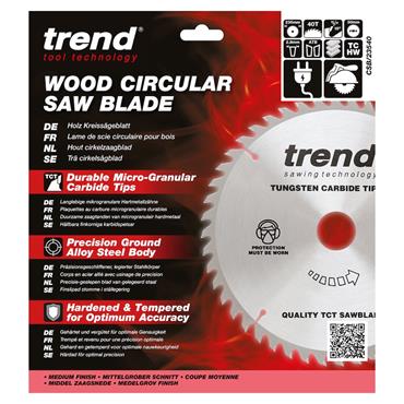 Trend Craft saw blade 235mm x 40 teeth x 30mm CSB/23540