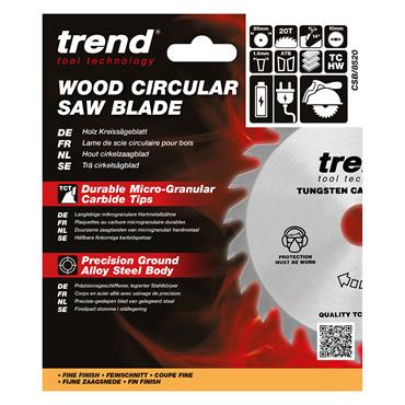 Trend Craft saw blade 85x 20 teeth x 10 CSB/8520