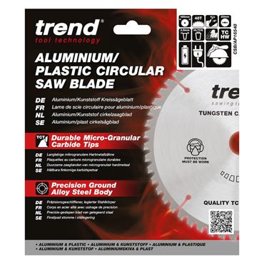 Trend Craft saw blade 165mm x 48 teeth x 20 aluminium and plastic CSB/AP16548
