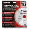 Trend Craft saw blade 190mm x 60 teeth x 30 aluminium and plastic CSB/AP19060