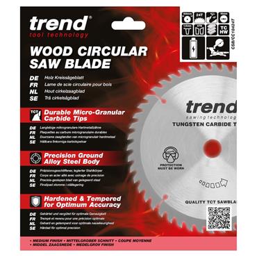 Trend Craft saw blade 184mm x 24 teeth x 16mm thin crosscut  CSB/CC18424T